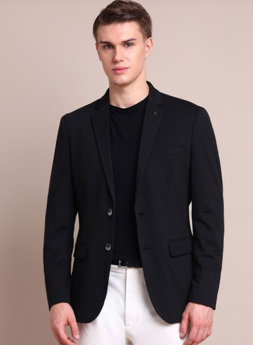 Men Black Blazer